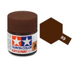 Tamiya 10ml Acrylic High Gloss Paint: X-1 to X-19 Model Paint X-9 Brown [variant_option4]