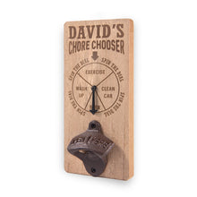 Load image into Gallery viewer, Chore Chooser Bottle Opener: First Names A-J
