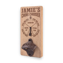 Load image into Gallery viewer, Chore Chooser Bottle Opener: First Names A-J
