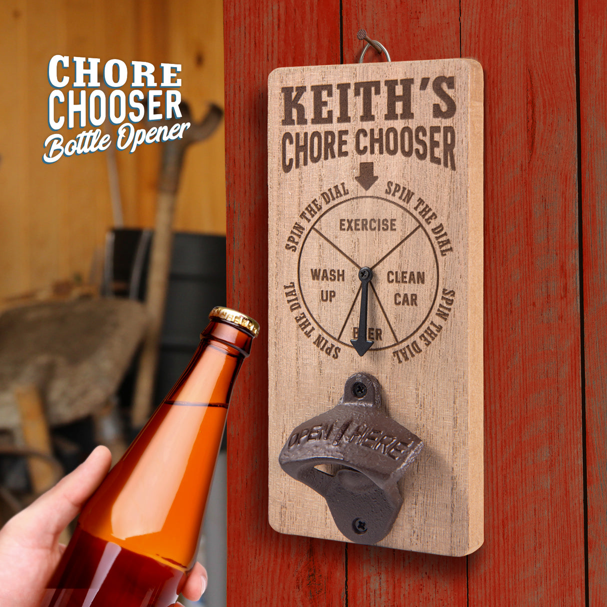 Chore Chooser Bottle Opener: First Names K-Z