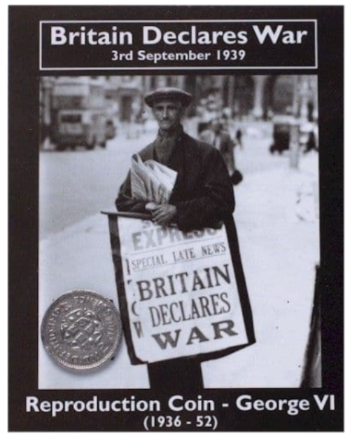 Replica Britain Declares War Coin - George VI (1936 - 52)