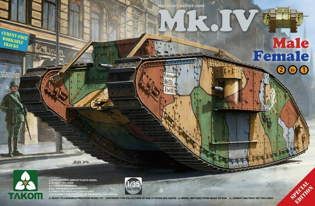Takom 1/35 Mk iv Male Female 2 in 1 Scale Model Takom