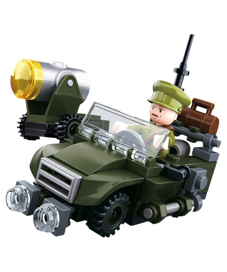 Other :: Toys :: Sluban Army WW2 M38-B0853 Allied Jeep and anti-aircraft gun