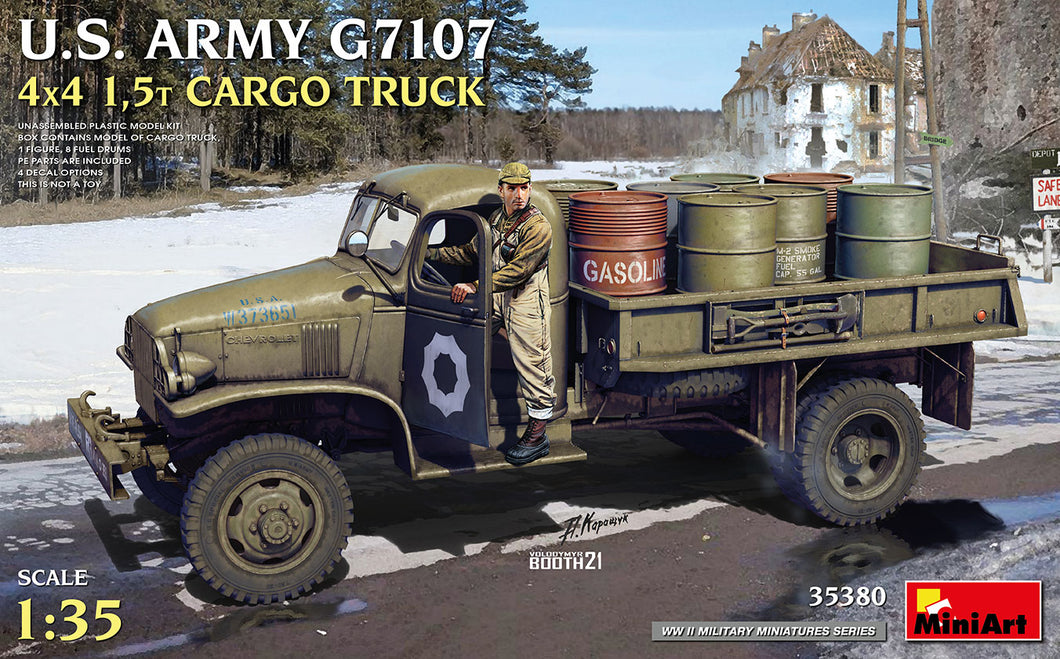 MiniArt 1/35 US army G7107 4x4 1.5t Cargo Truck.