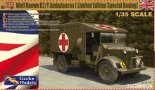 Load image into Gallery viewer, Gecko 1/35 WW2 BRITISH K2/Y AMBULANCE (Limited Edition Special Boxing).
