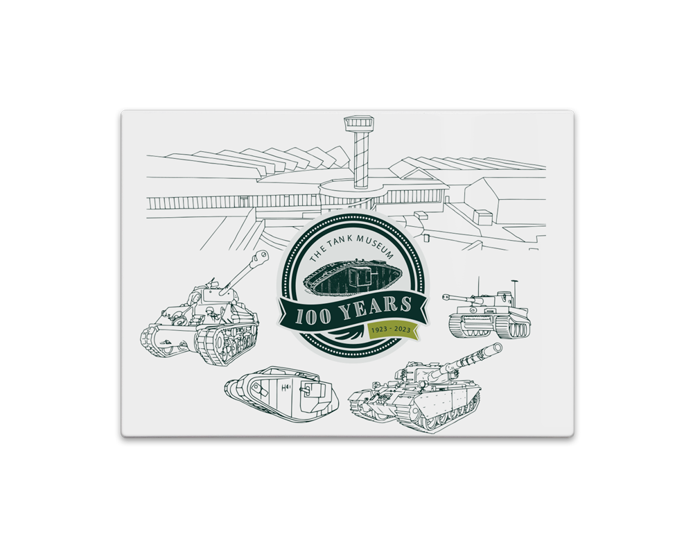 100 Years Metal Fridge Magnet