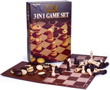 3 in 1 Chess/Checkers/Tic Tac Toe Game