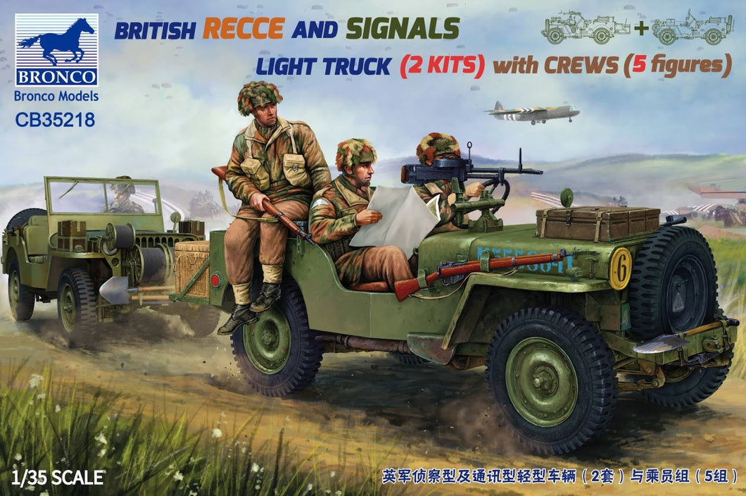 Bronco 1/35 British Recce and Signals Light Truck (2 Kits) with 5 Figures.