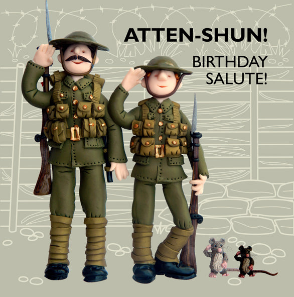 Atten-Shun! Birthday Greeting Card