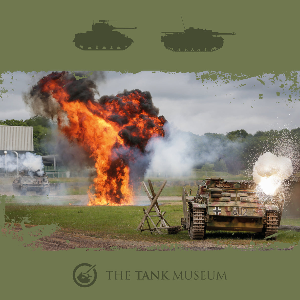 Tank Museum Greetings Card : Tanks in Action Show