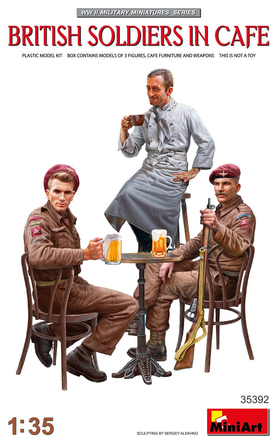 Miniart 1/35 Scale British Soldiers in Cafe