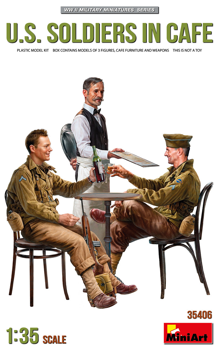 Miniart 1/35 Scale US Soldiers in Café
