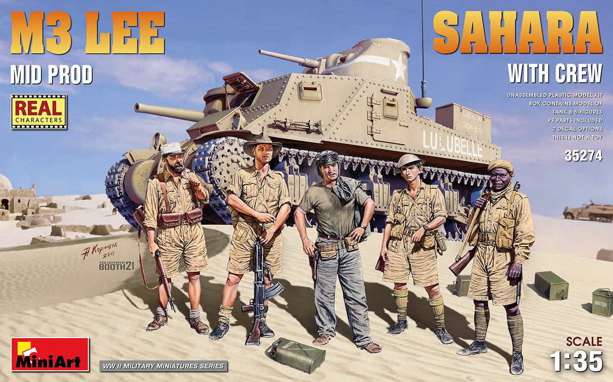 MiniArt 1/35 M3 Lee Mid Production Sahara with Crew – The Tank Museum