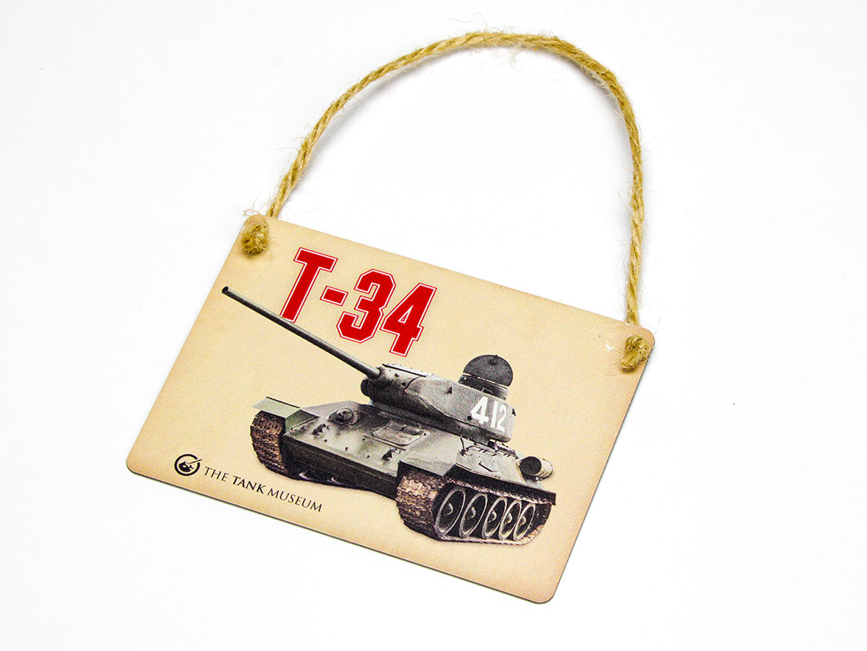 T-34 Small Metal Hanging Sign