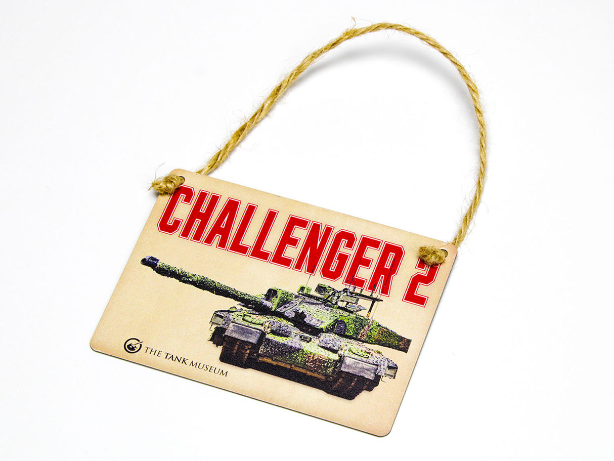 Challenger 2 Small Metal Hanging Sign Wall Art [variant_option4]