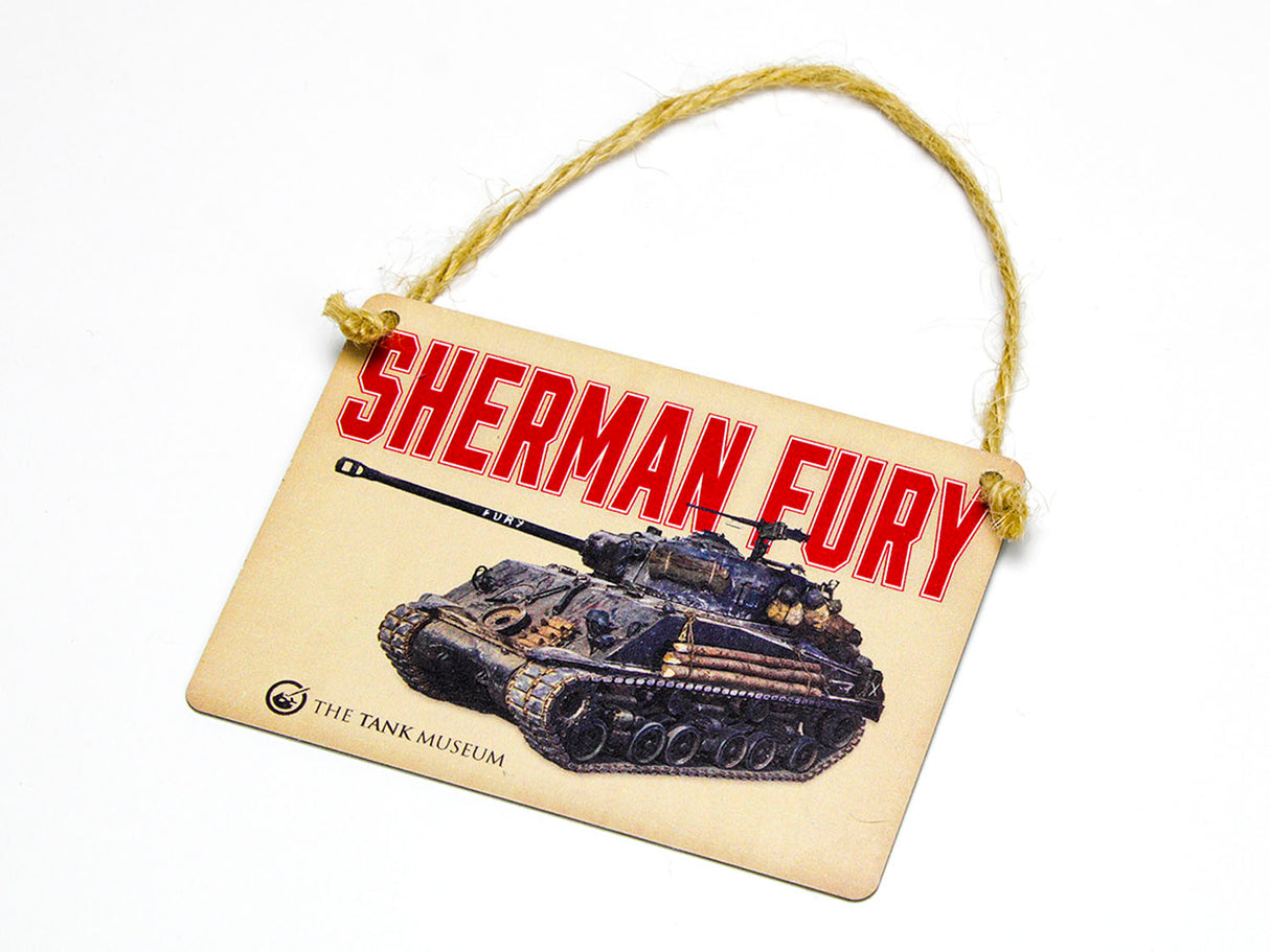 Sherman Fury Small Metal Hanging Sign