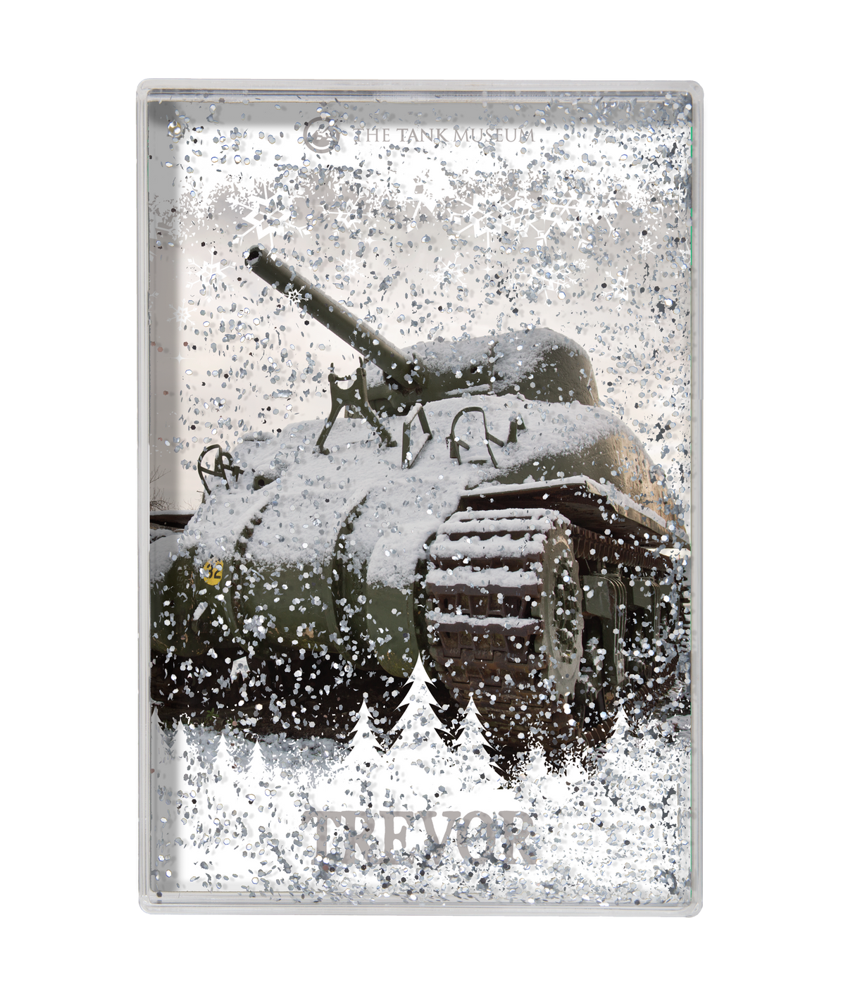 Sherman Grizzly Christmas Glitter Block