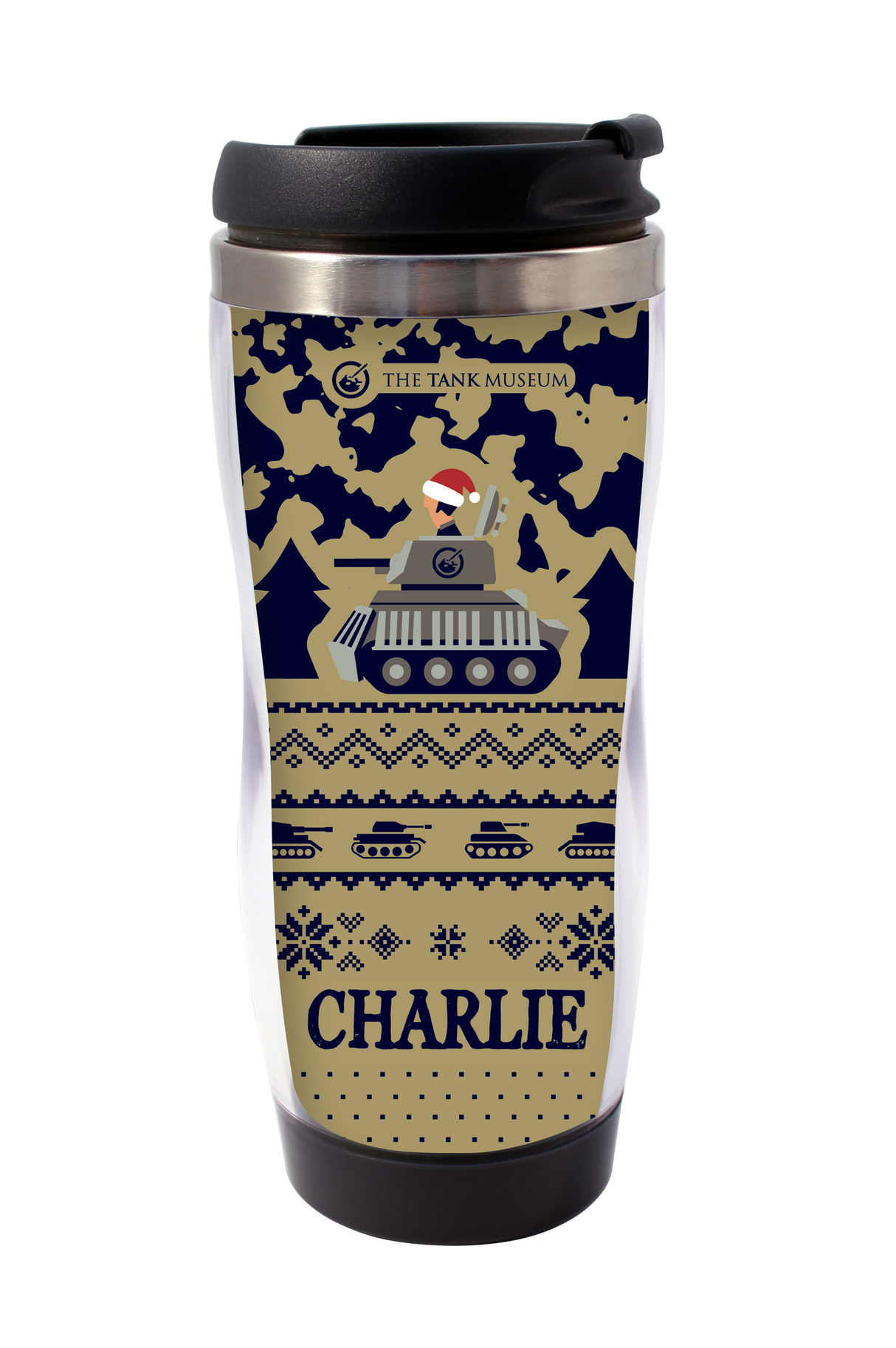 Kids Camo Christmas Travel Mug