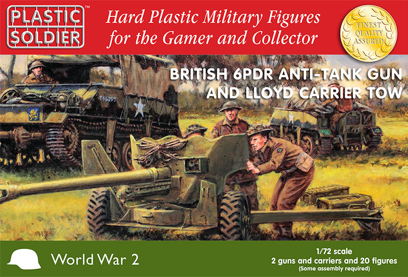 The Plastic Soldier Company British 6PDR Anti-Tank Gun and Loyd Carrier Tow - 62029