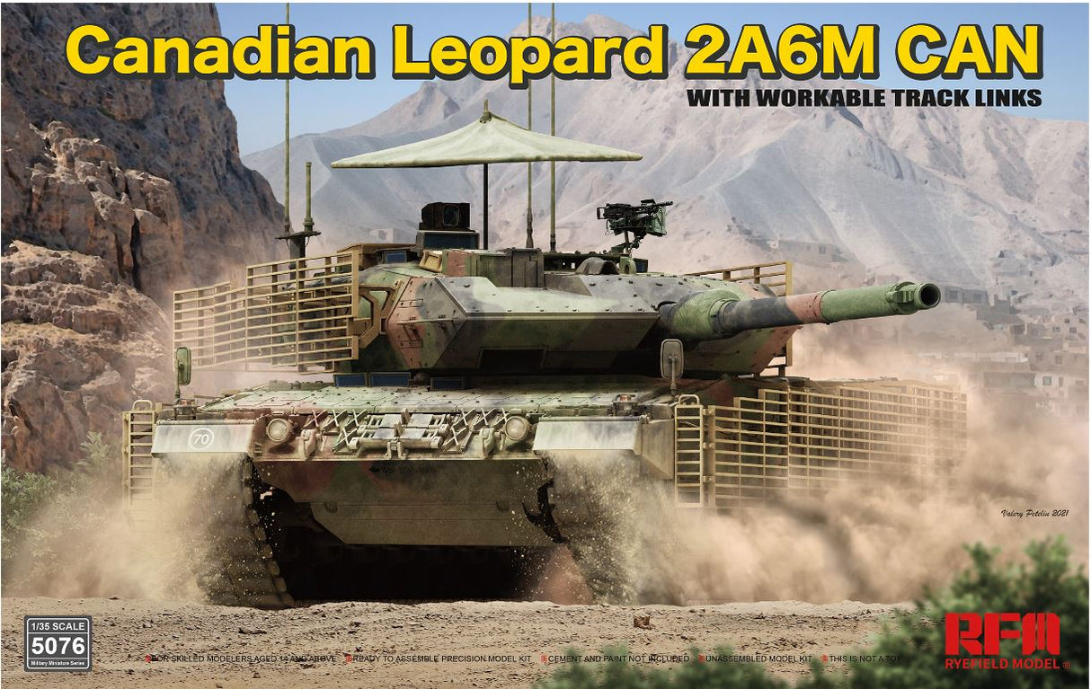 Ryefield Model 1/35 Canadian Leopard 2A6M with Workable Track Links
