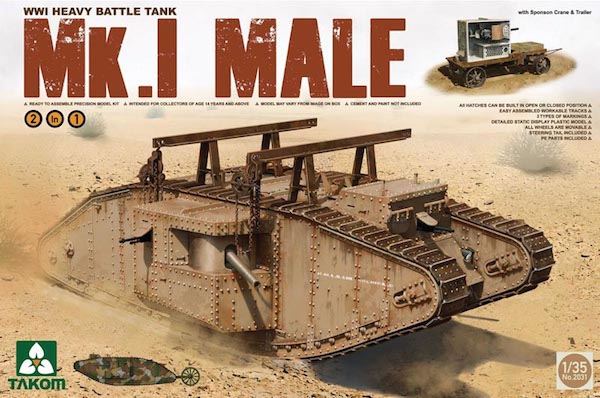 Takom Mk1 Male WW1 Heavy Tank (2 in 1 Kit)