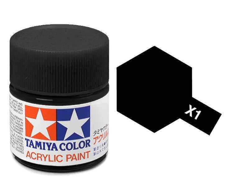 Tamiya 10ml Acrylic High Gloss Paint: X-1 to X-19