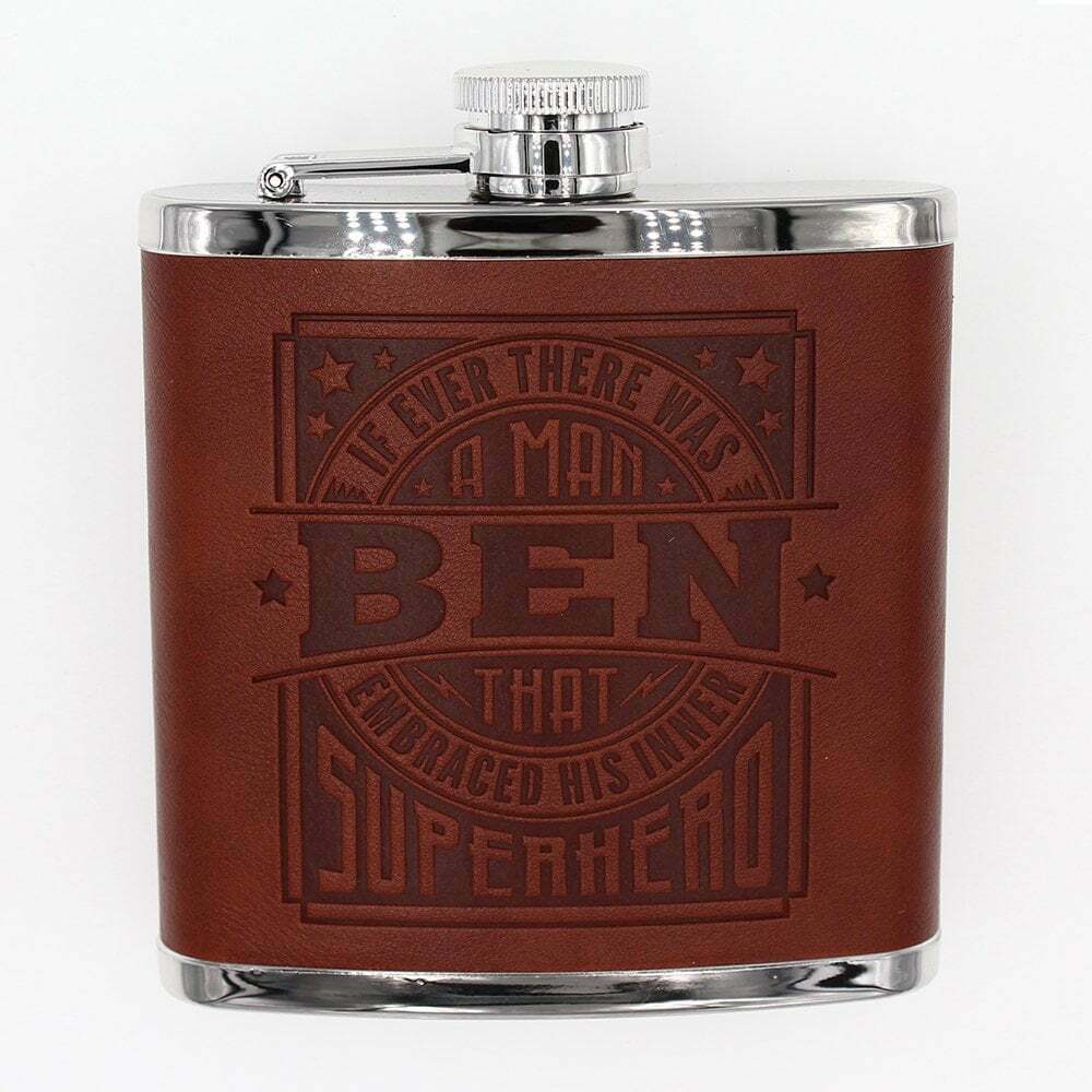 Novelty First Name Hip Flask A - K