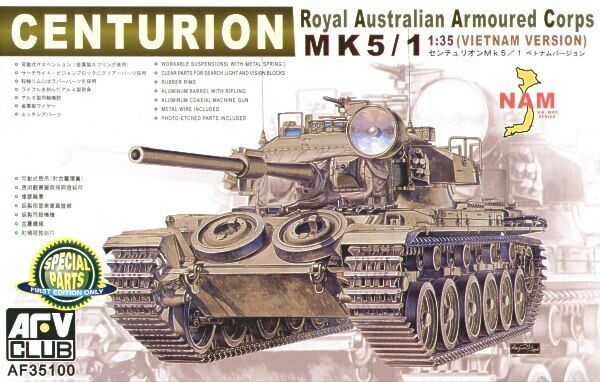 OOS AFV Club 1/35 Centurion Mark 5/1 Royal Australian Armoured Corps (Vietnam Version) - The Tank Museum