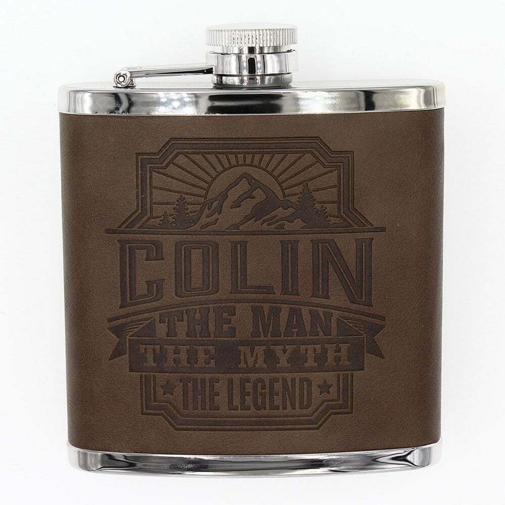Novelty First Name Hip Flask A - K