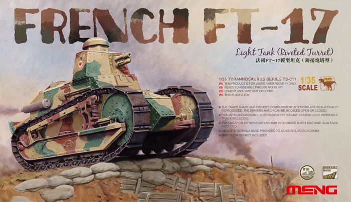 WW1: Renault FT-17 tank 2, My Renault FT-17 model. It is a …