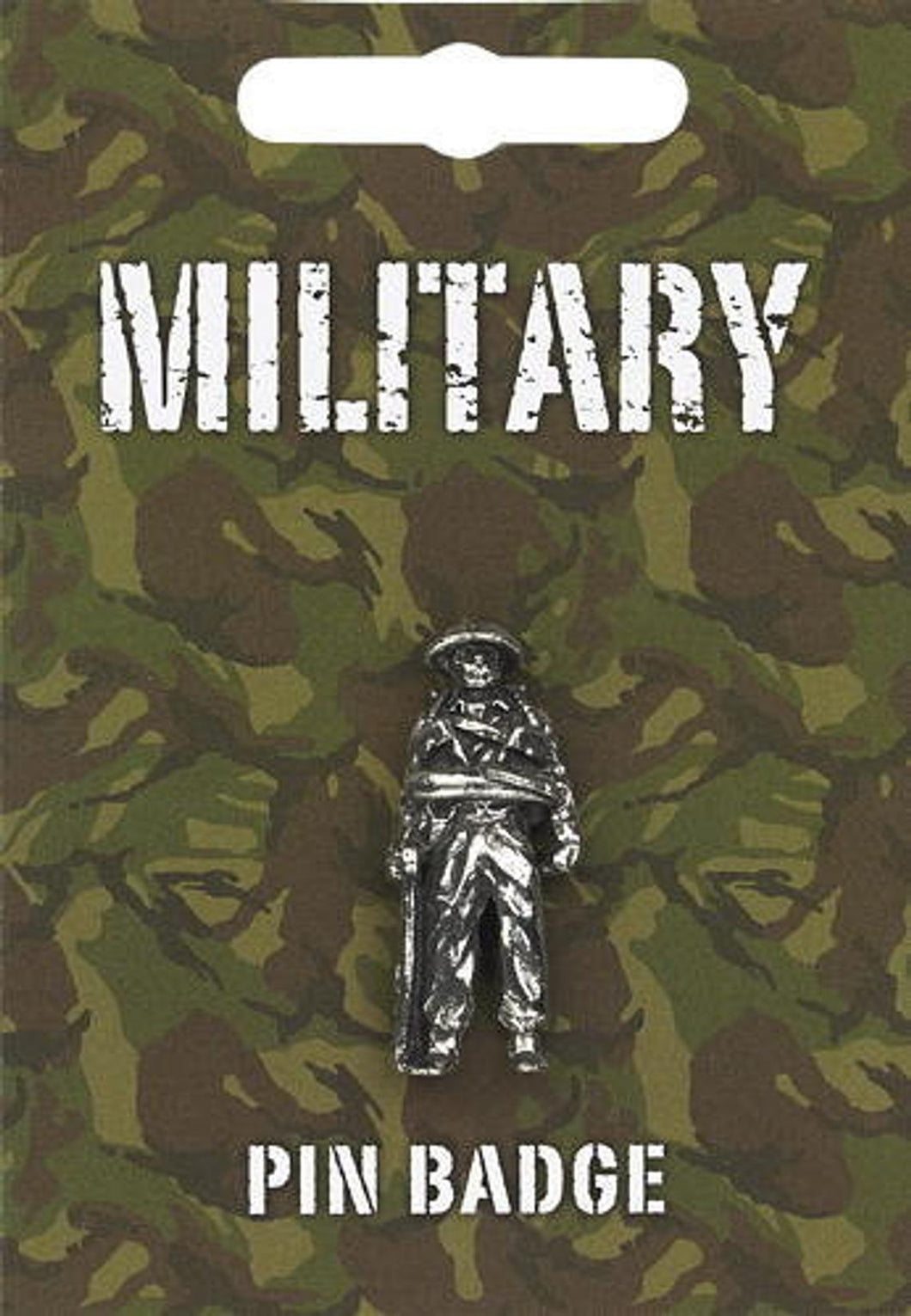 Military Soldier Pewter Pin Badge