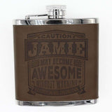 Novelty First Name Hip Flask A - K