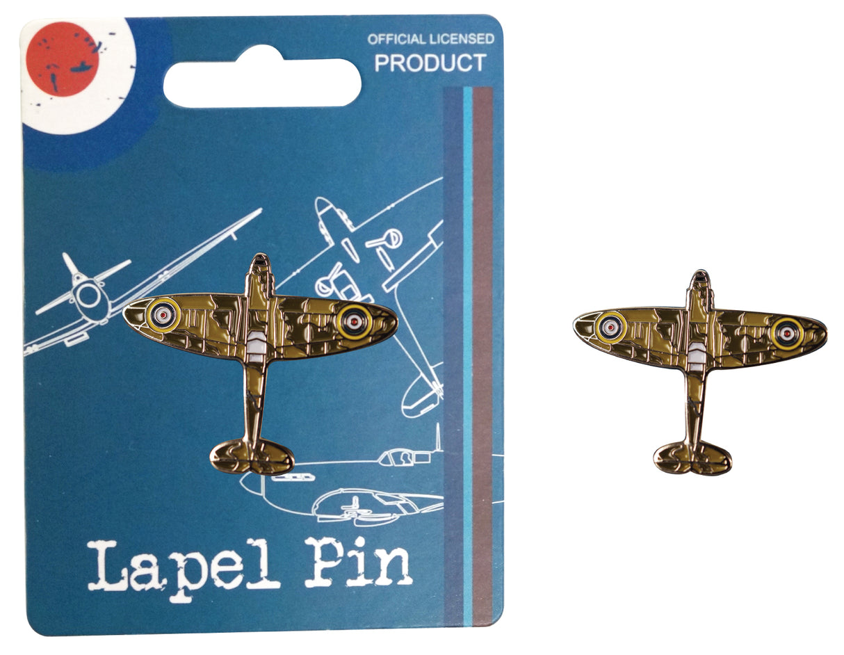 RAF Vintage Metal Enamel Lapel Pin Spitfire