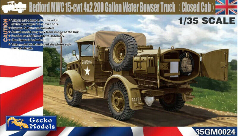 Gecko 1/35 Bedford MWC 15-cwt 200 Gallon Water Bowser Truck