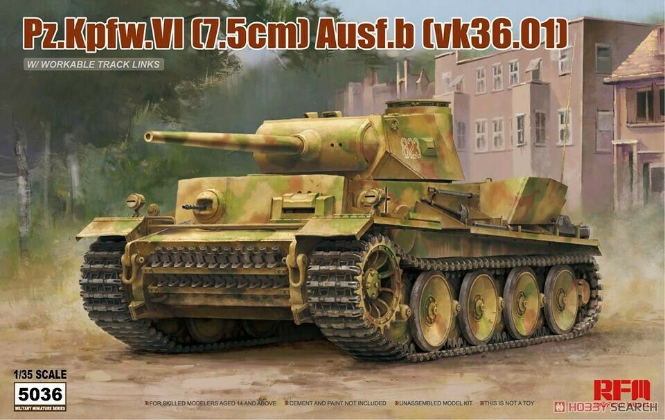 Ryefield model 1/35 Pz.Kpfw.6 (7.5cm) Ausf.B (vk36.01)