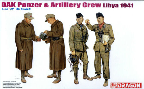 Dragon Models 1/35 DAK Panzer and Artillery Crew Libya 1941 Figure Set