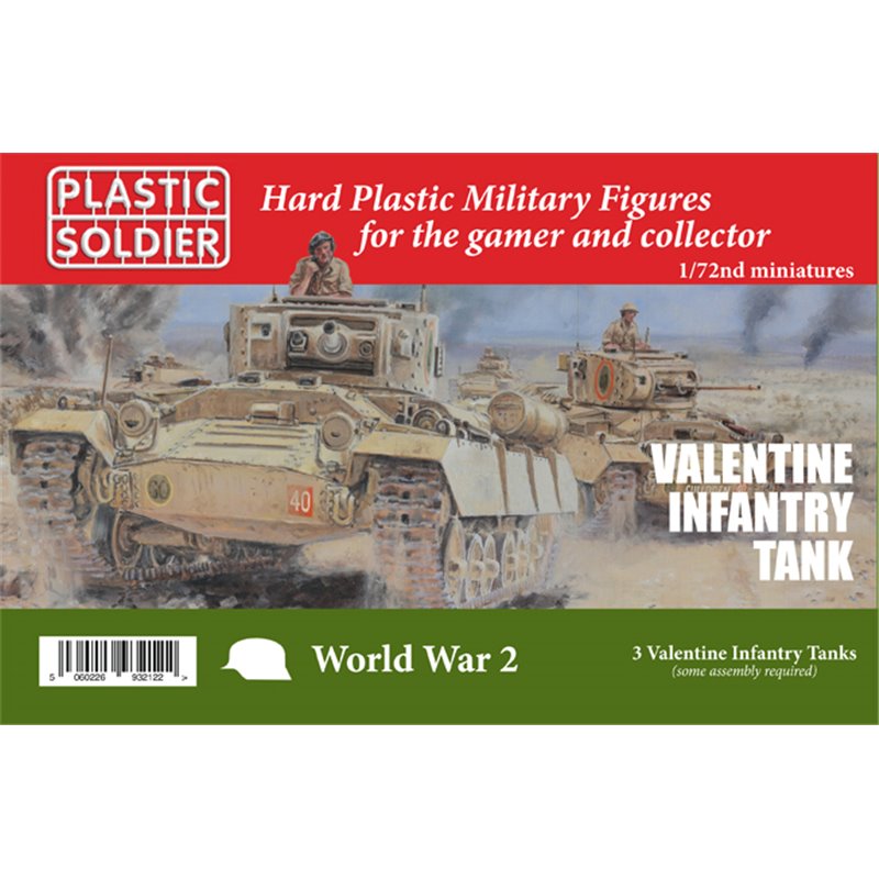 Plastic soldier 1/72 Valentine infantry tank